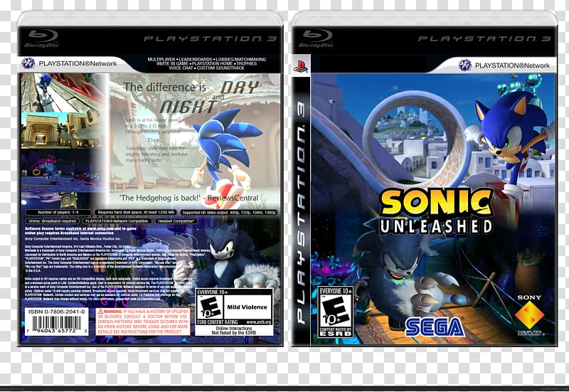 PlayStation 2 Sonic Unleashed Video game Computer Software, sony playstation transparent background PNG clipart