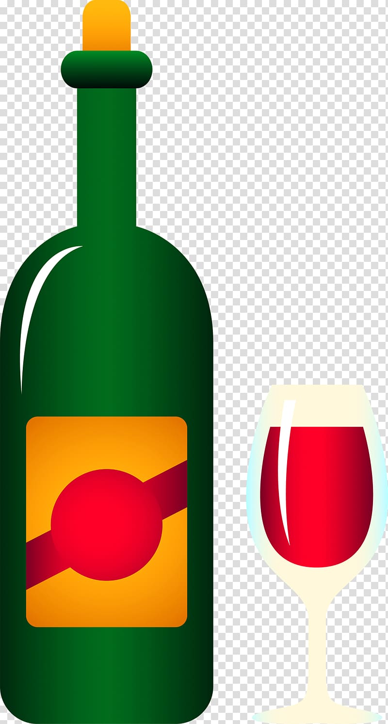 White wine Red Wine Baijiu Wine glass, Glass bottles transparent background PNG clipart