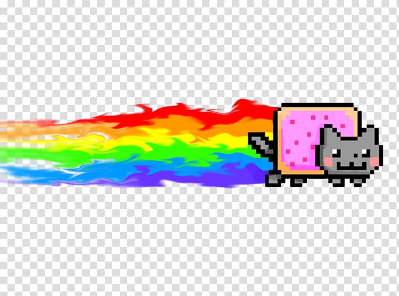 Nyan Cat Animation Rainbow Dash, rain effect transparent background PNG clipart