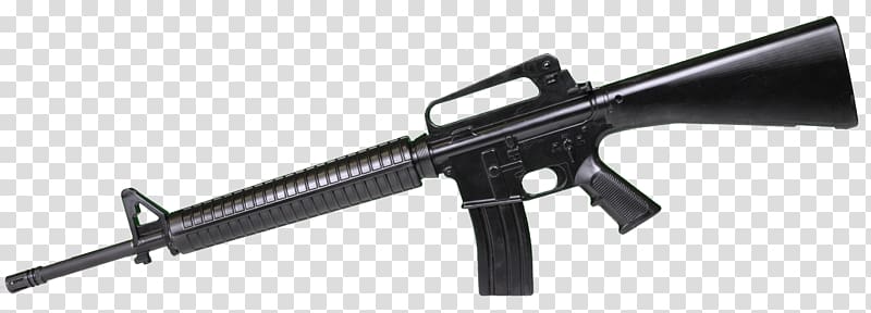 black M16 rifle, M16 rifle Assault rifle AK-47 Weapon, M16 USA assault rifle transparent background PNG clipart