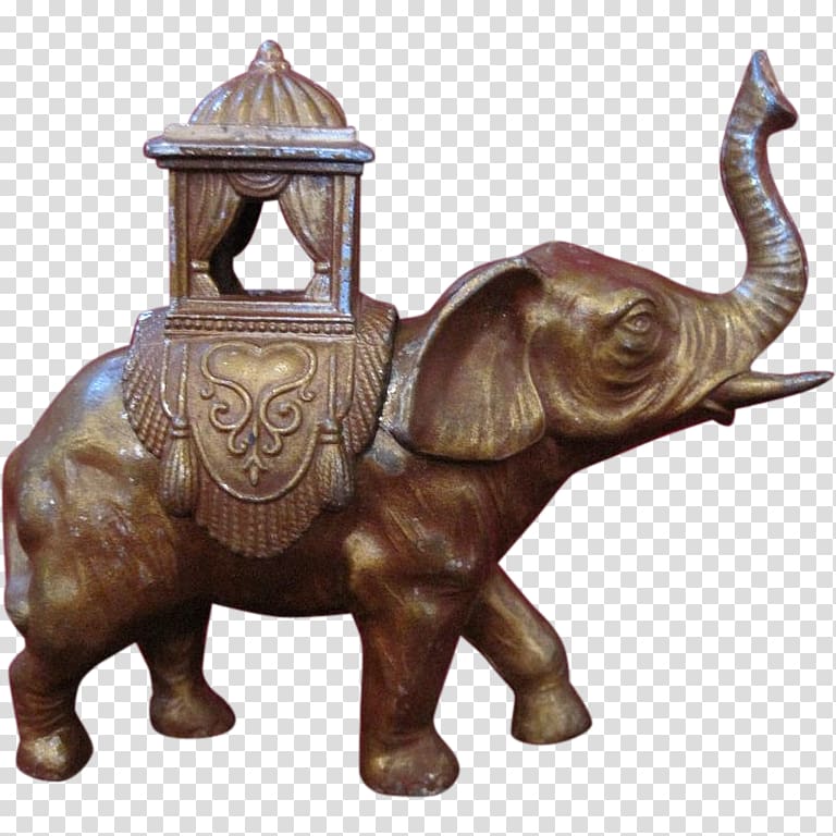 Indian elephant African elephant Statue Carving Figurine, bronze tripod transparent background PNG clipart