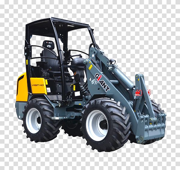 Skid-steer loader Tire Articulated vehicle Tractor, tractor transparent background PNG clipart