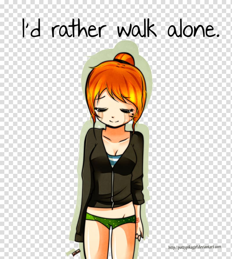 Drawing Cartoon October\'s Very Own , Walk Alone transparent background PNG clipart