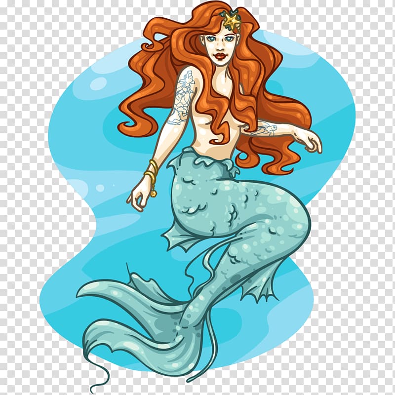 Marine mammal Mermaid , siren transparent background PNG clipart