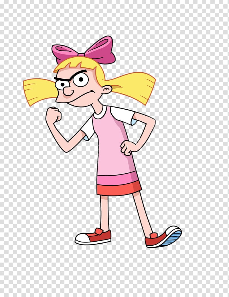 yellow haired girl character illustration, Hey Arnold Helga transparent background PNG clipart