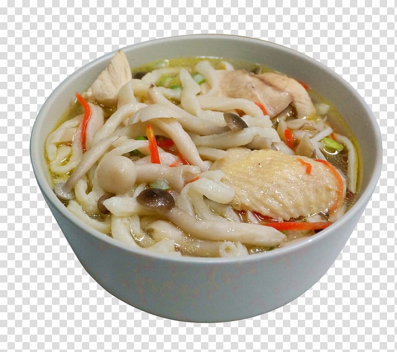 Thukpa Lo mein Laksa Saimin Okinawa soba, Chicken mushroom soup Shougan transparent background PNG clipart