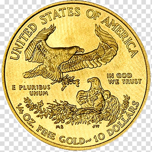 American Gold Eagle Bullion coin Gold coin Proof coinage, medieval gold coins transparent background PNG clipart