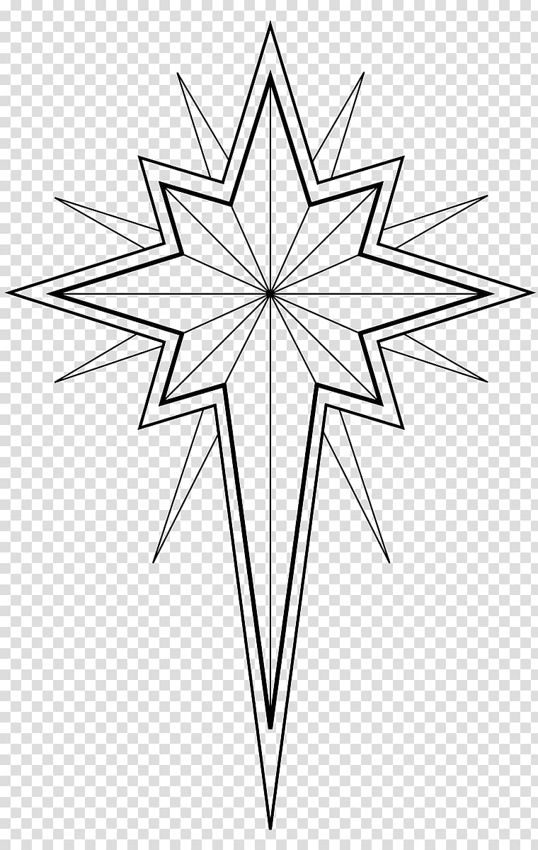 Colouring Pages Coloring book Star of Bethlehem Christmas Day Christmas tree, christmas tree transparent background PNG clipart