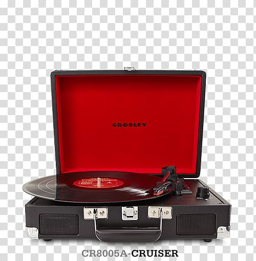 Phonograph record Crosley Cruiser CR8005A Crosley CR8005A-TU Cruiser Turntable Turquoise Vinyl Portable Record Player, Turntable transparent background PNG clipart