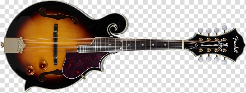 Fender Stratocaster Mandolin Sunburst Archtop guitar, guitar transparent background PNG clipart
