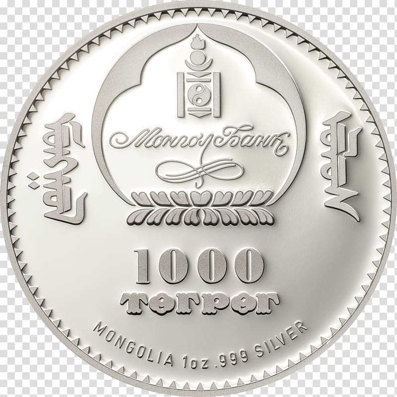 Silver coin Mongolian tögrög Silver coin, fidel Castro transparent background PNG clipart
