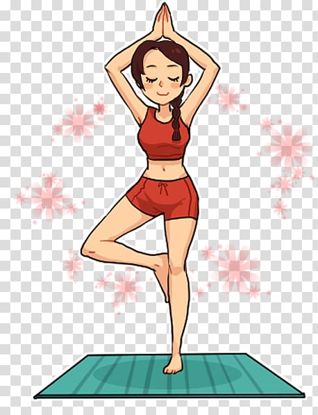 Physical fitness Yoga Cartoon, goddess transparent background PNG clipart