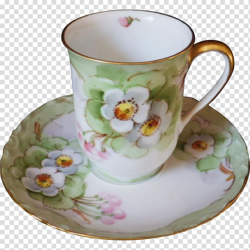 Coffee cup Saucer Porcelain Demitasse Haviland & Co., mug transparent background PNG clipart