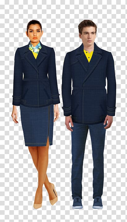 Blazer Uniform Sleeve Clothing Tuxedo, flight stewardess uniform transparent background PNG clipart