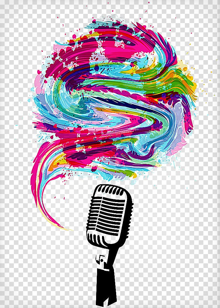 black condenser microphone illustration, Music Posters transparent background PNG clipart