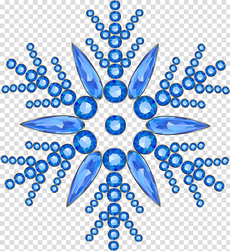 Snowflake Christmas Illustration, Blue ice snowflake transparent background PNG clipart