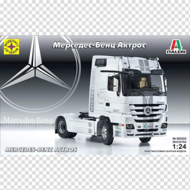 Mercedes-Benz Actros Italeri Plastic model 1:24 scale Truck, Mercedes Benz actros transparent background PNG clipart