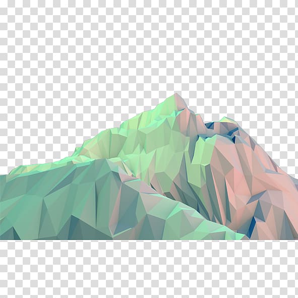 Geometry 3D computer graphics 3D film, Geometric mountain transparent background PNG clipart