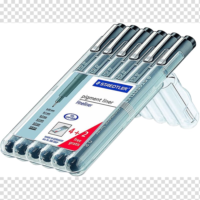 Staedtler 308 Pigment Fineliner Marker pen Technical pen, pen transparent background PNG clipart