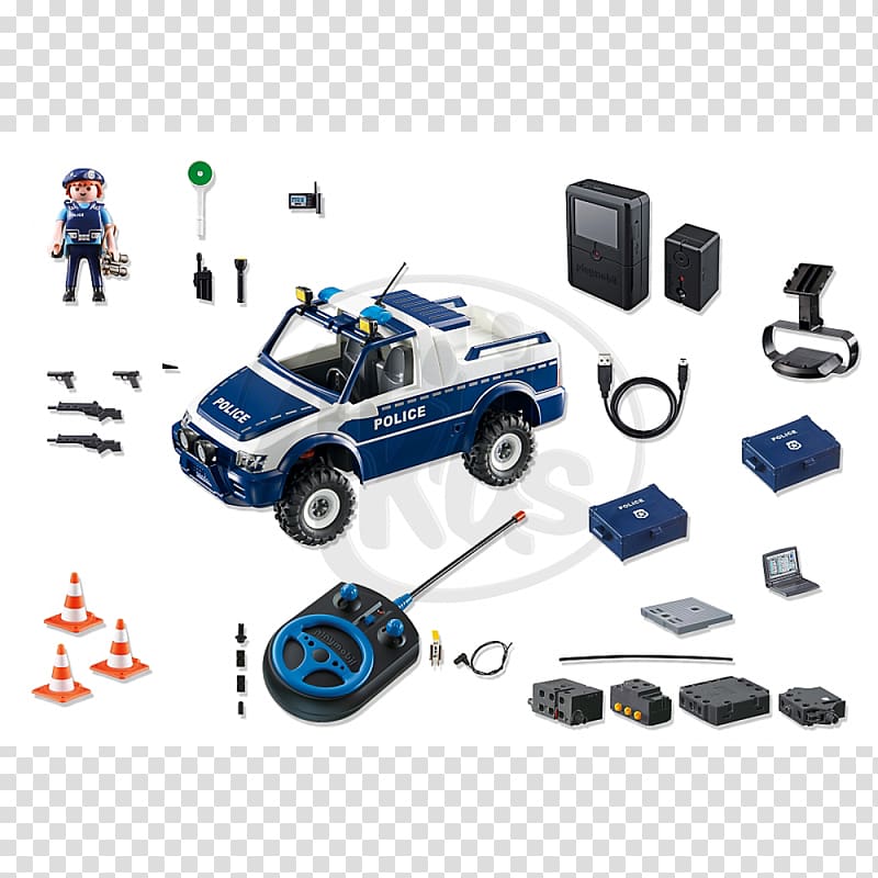 Playmobil Amazon.com Toy Car Police truck, police car transparent background PNG clipart