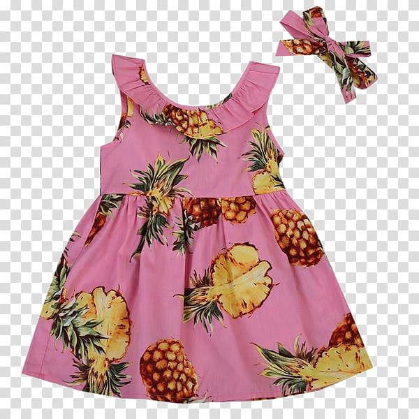 Sundress Child Romper suit Tutu, summer pineapple transparent background PNG clipart