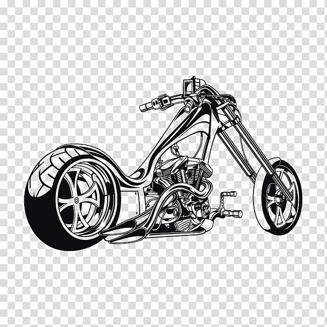 Motorcycle Chopper Harley-Davidson Quick, Draw! Wheel, motorcycle transparent background PNG clipart