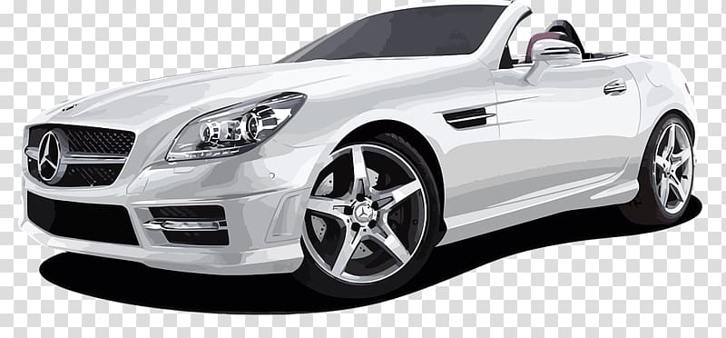 white Mercedes-Benz convertible coupe, Mercedes Convertible transparent background PNG clipart