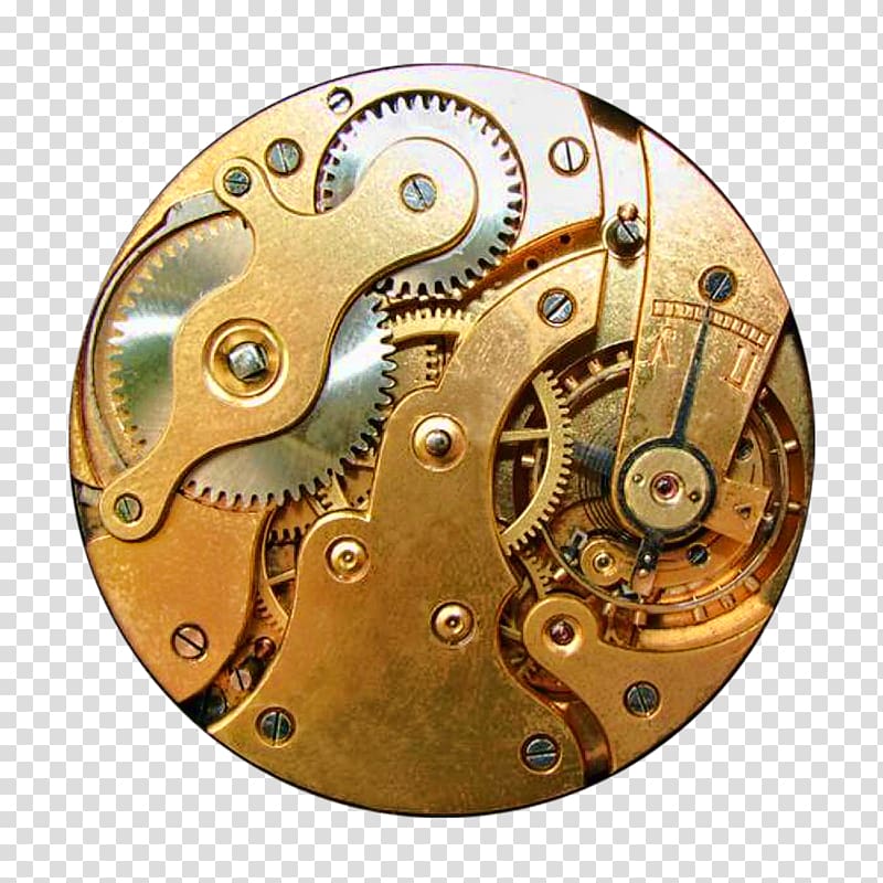 round brass-colored gear in close-up , The Time Machine Steampunk Clock Gear Gothic fashion, steampunk gear transparent background PNG clipart