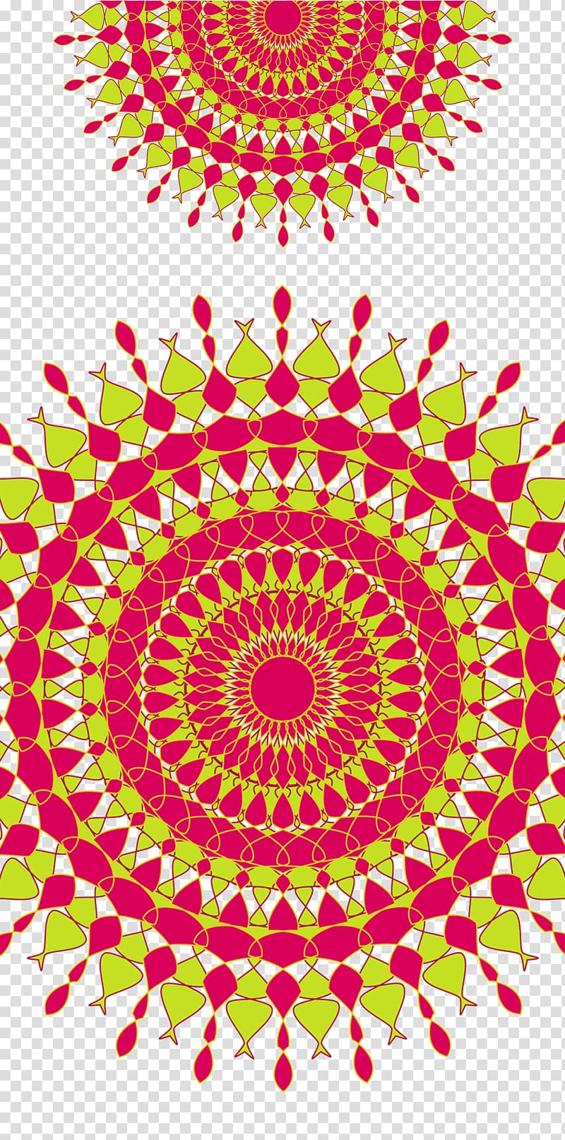 pink and green mandala illustration, Optical illusion Art , mandalas transparent background PNG clipart