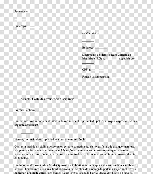 Document Justa causa Recommendation letter Employment, payment inquiries transparent background PNG clipart