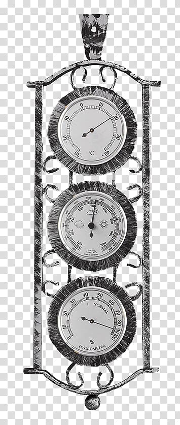 Thermometer Weather station Eschenbach Optik GmbH Hygrometer Barometer, weather station clock transparent background PNG clipart