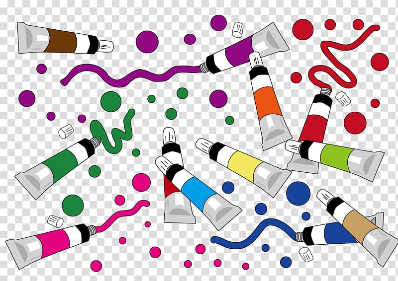 Watercolor painting Distemper Oil painting, utensils transparent background PNG clipart