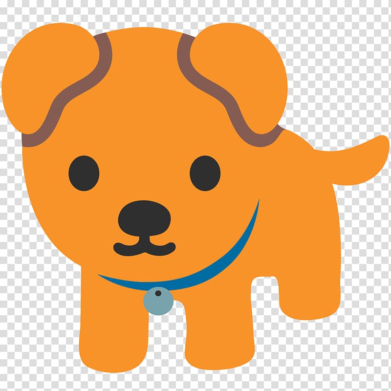 brown and blue puppy illustration, Emoji Dog transparent background PNG clipart