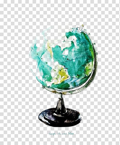 green terrestrial desk globe illustration, Globe, globe transparent background PNG clipart