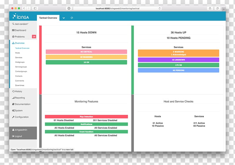 Web page Icinga Web 2.0 Network monitoring Nagios, Web02 transparent background PNG clipart