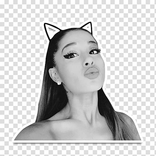Ariana Grande Black and white Moonlight Dangerous Woman Arianators, ariana grande transparent background PNG clipart