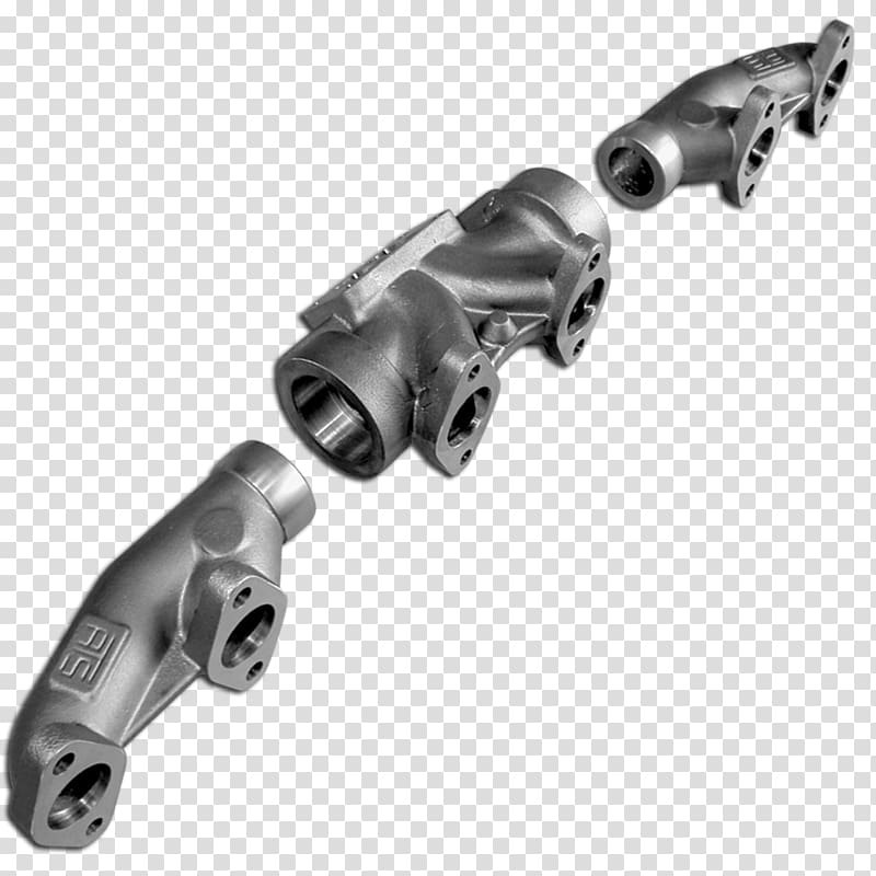 Exhaust system Car Exhaust manifold Diesel engine, ceramic three-piece transparent background PNG clipart