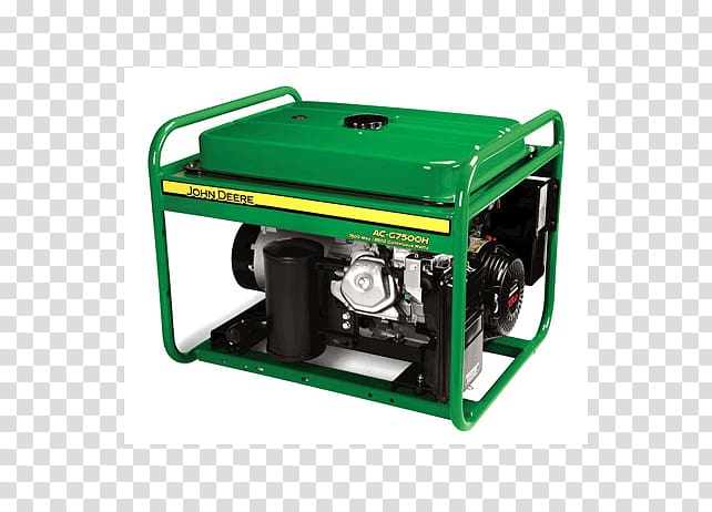 John Deere Electric generator Engine-generator Electricity Agriculture, new equipment transparent background PNG clipart