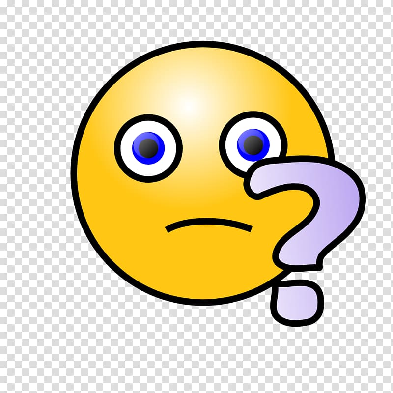 Smiley Question mark Emoticon Face , Disappointed Emoticons transparent background PNG clipart