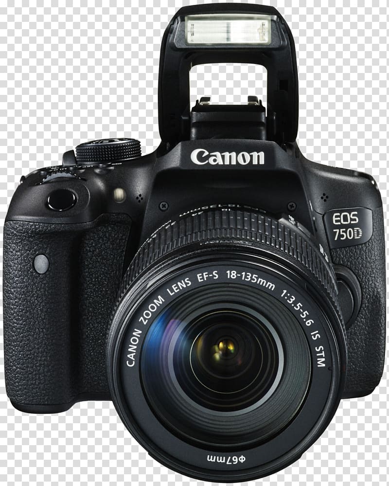Canon EOS 80D Canon EOS 750D Canon EF-S 18–135mm lens Canon EF-S lens mount Canon EOS 70D, Camera transparent background PNG clipart