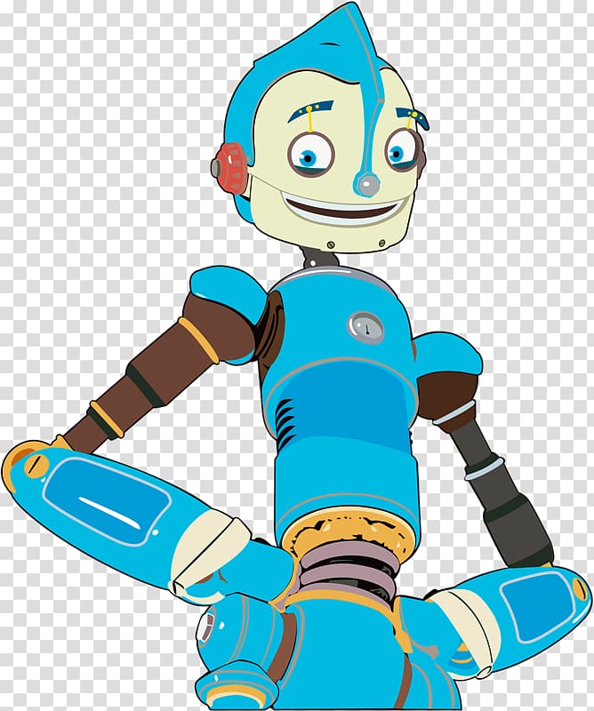 Rodney Copperbottom Robot , Blue Robot transparent background PNG clipart