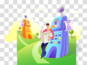 Cartoon Illustration, cartoon city texture man transparent background PNG clipart thumbnail