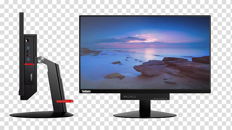 LED-backlit LCD Dell ThinkCentre Computer Monitors Lenovo, glare efficiency transparent background PNG clipart