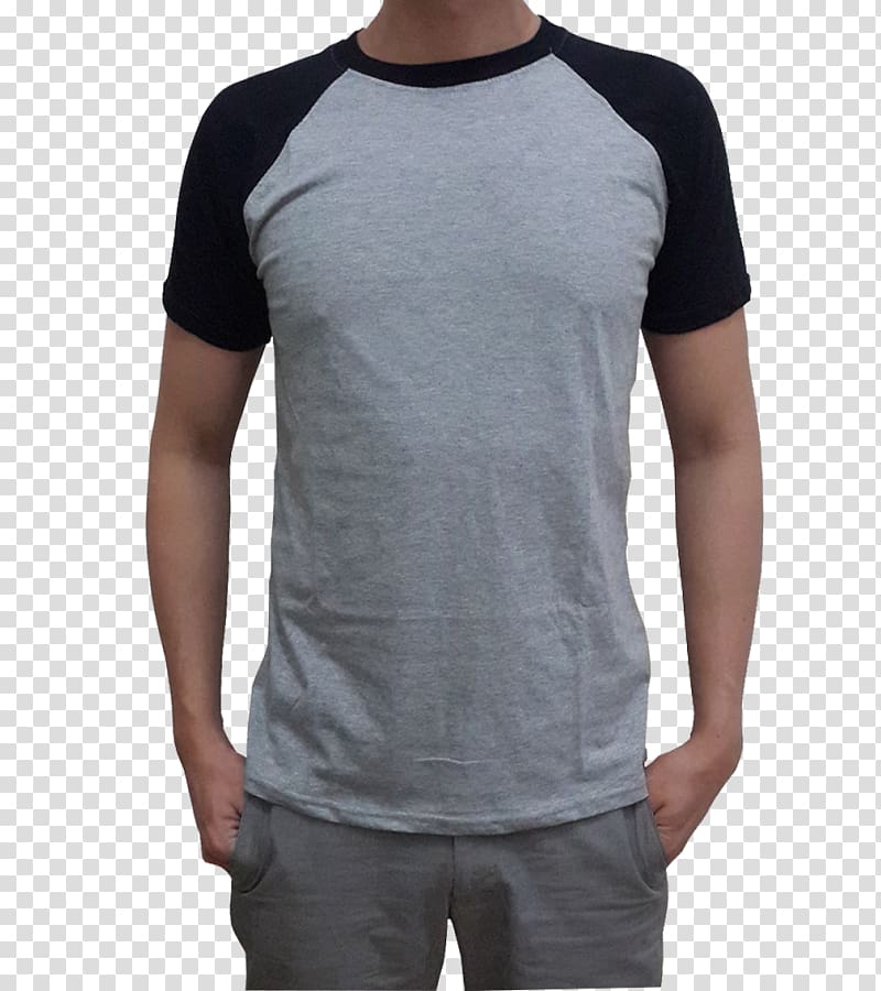 T-shirt Raglan sleeve Grey Maroon Baju, T-shirt transparent background PNG clipart