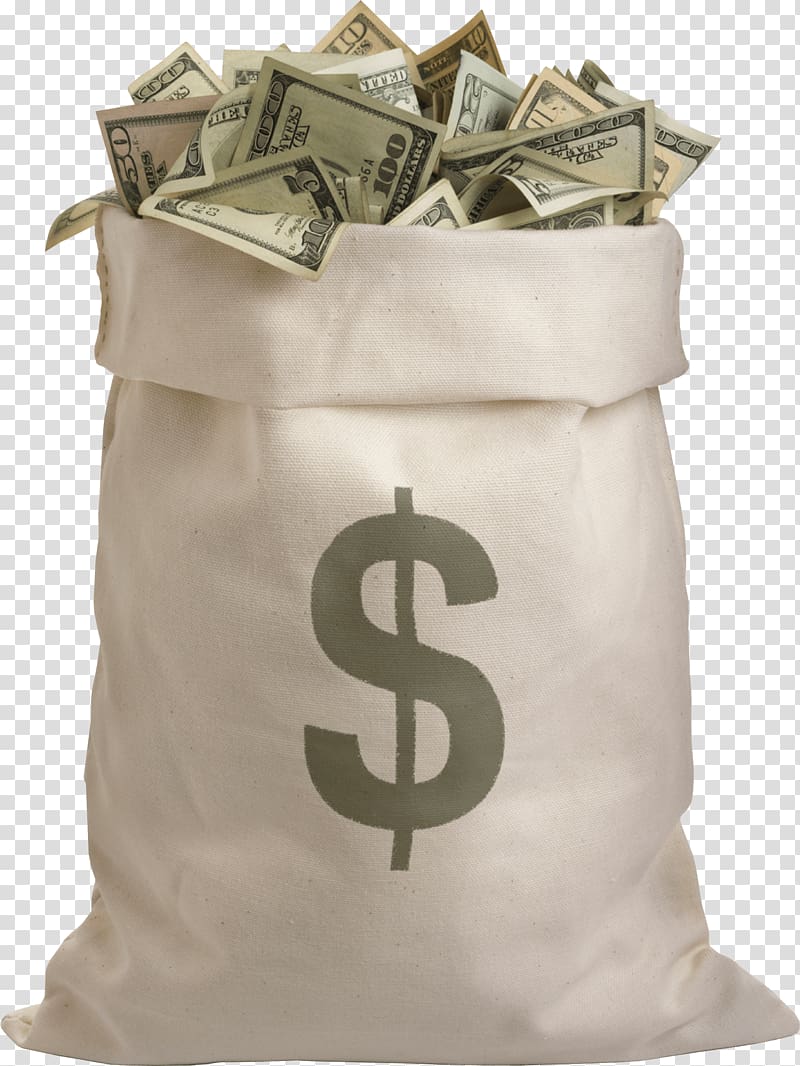 banknote lot, Bag Full Of Dollars Money transparent background PNG clipart