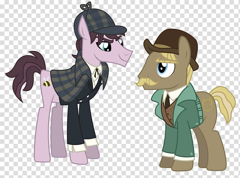 Pony Sherlock Holmes Mycroft Holmes Dr. Watson Rarity, leisure coat transparent background PNG clipart