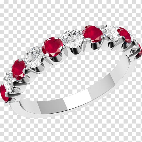 Ruby Wedding ring Engagement ring Eternity ring, ruby transparent background PNG clipart