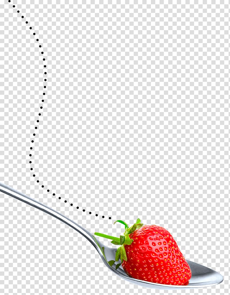 Strawberry Spoon Industrial design, strawberry transparent background PNG clipart