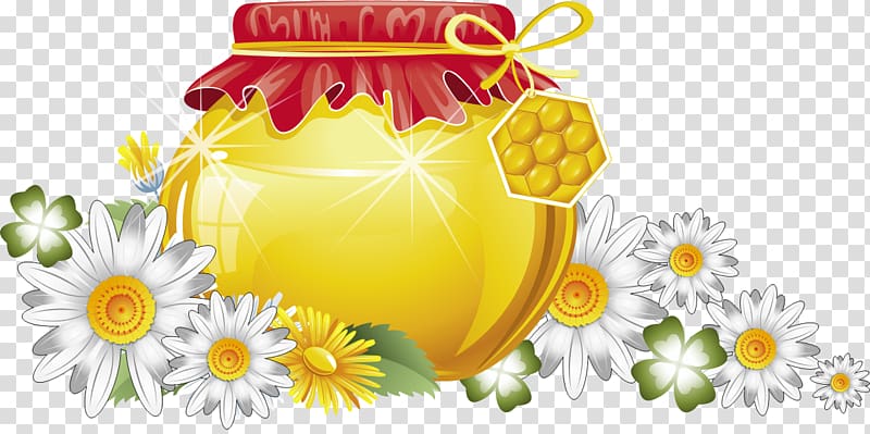 Jar Bee Honey Fruit preserves, jar transparent background PNG clipart