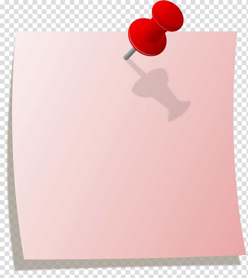 red pin board illustration, Paper Post-it note Drawing pin , sticky notes transparent background PNG clipart